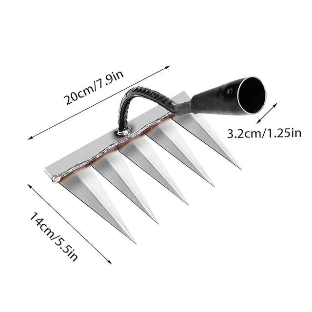 5-Tine Manual Garden Cultivator – Soil Loosener & Light Weeder